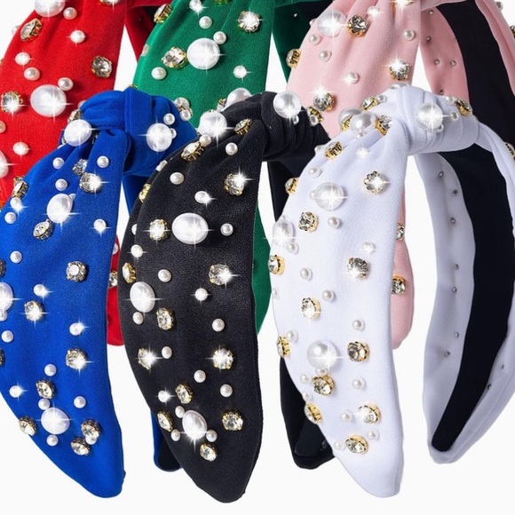 Elegant Pearl and Gem Embellished
Headbands - Assorted Colors - Choose ur color - Picture 5 of 9